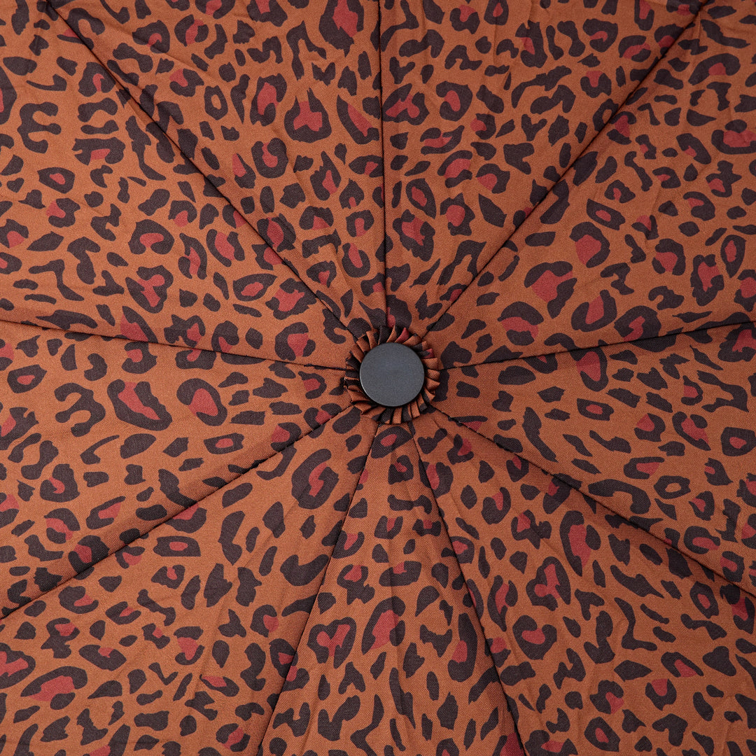 Roka Umbrella in Mini Leopard Pongee