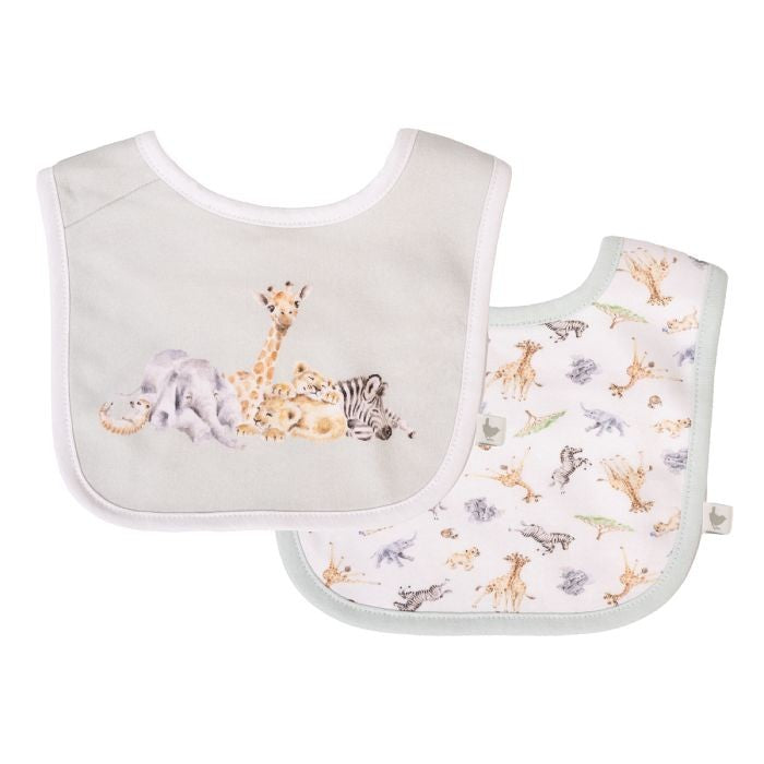 'Little Savannah' African Animal Bib Gift Set (Wrendale)