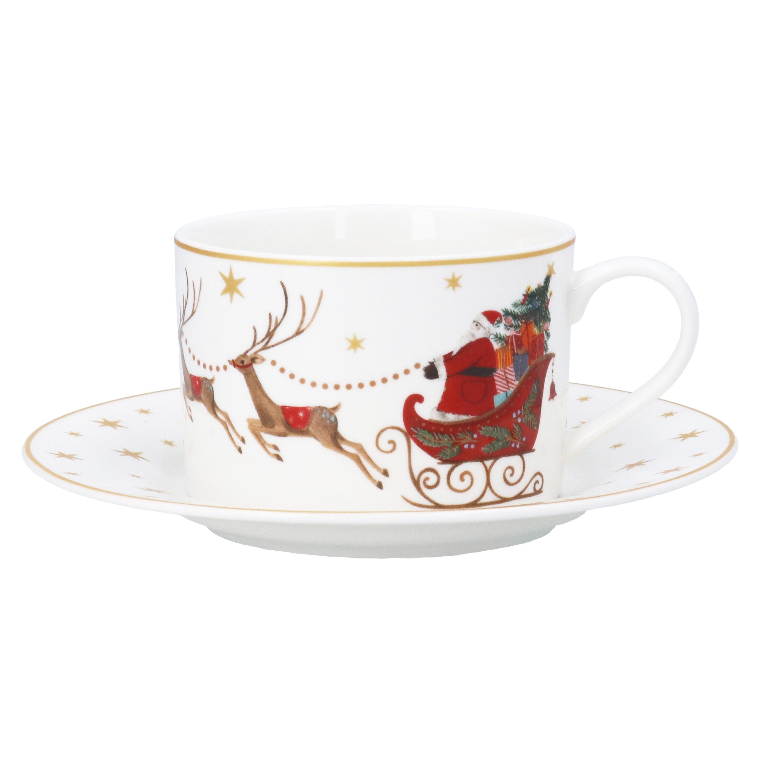 Bone China Cup and Saucer Nostalgia Sleigh