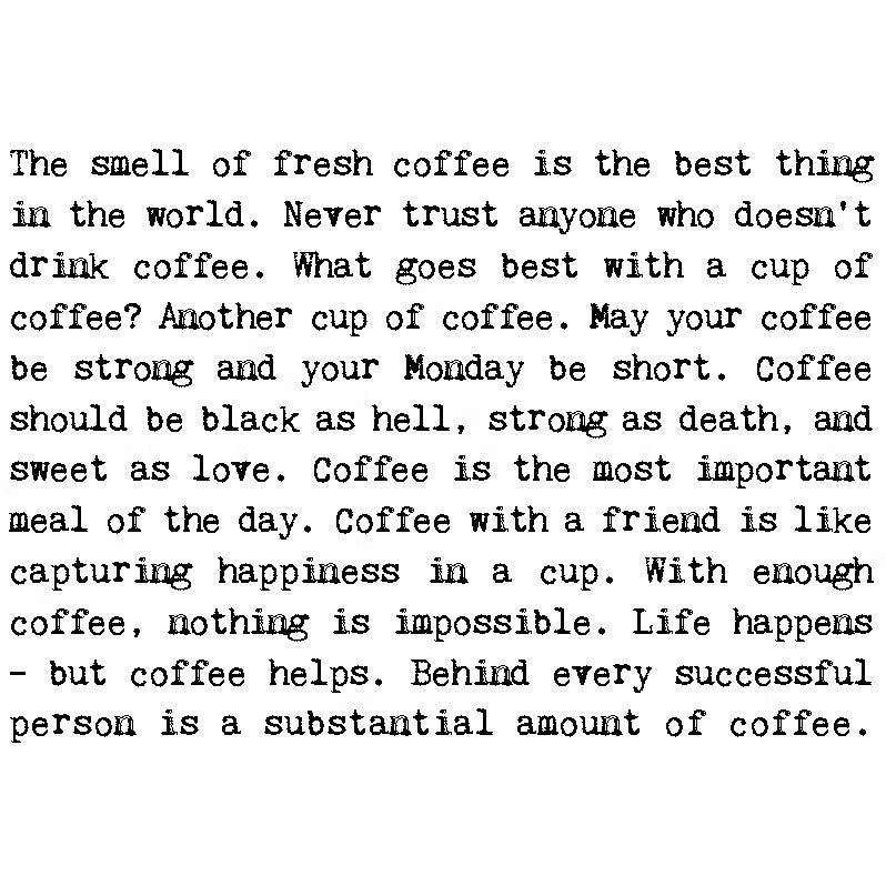 Coffee-holic Card With Coffee Quotes