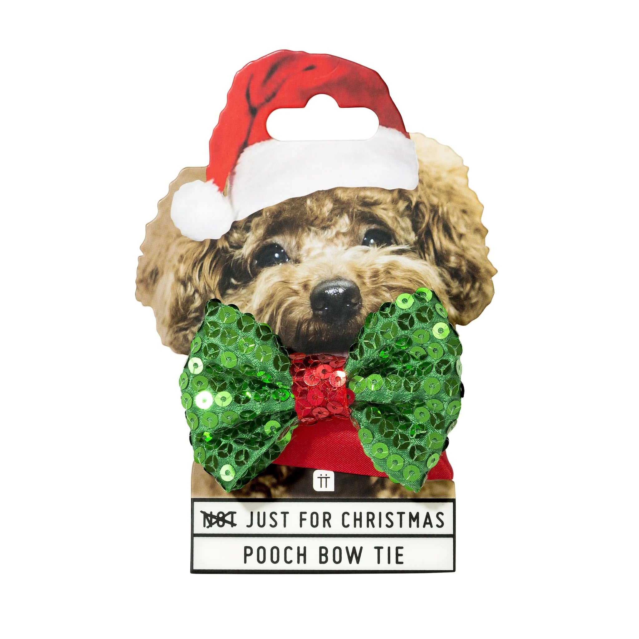 Talking Tables Sequinned Christmas Dog Bow Tie