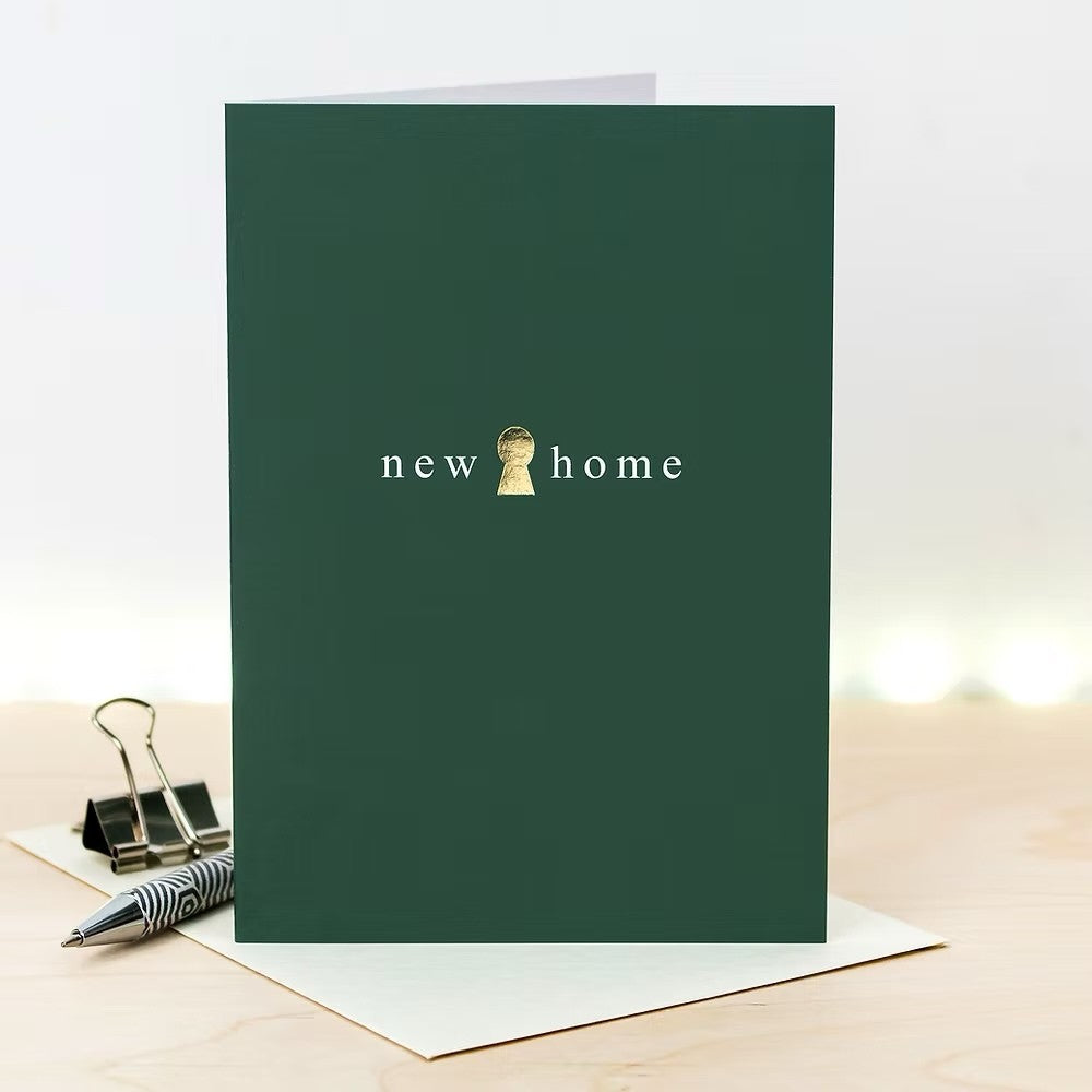 New Home Metallic Gold Foil Card