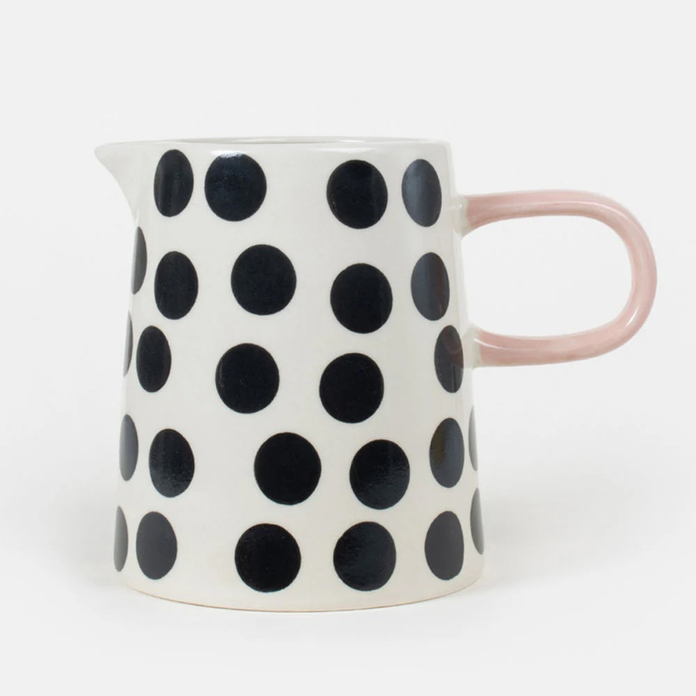 Caroline Gardner Mono Spot Hand Painted Stoneware Jug