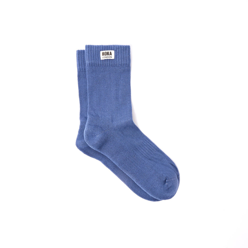 Roka Coastal Blue Crew Socks - UK 6-12