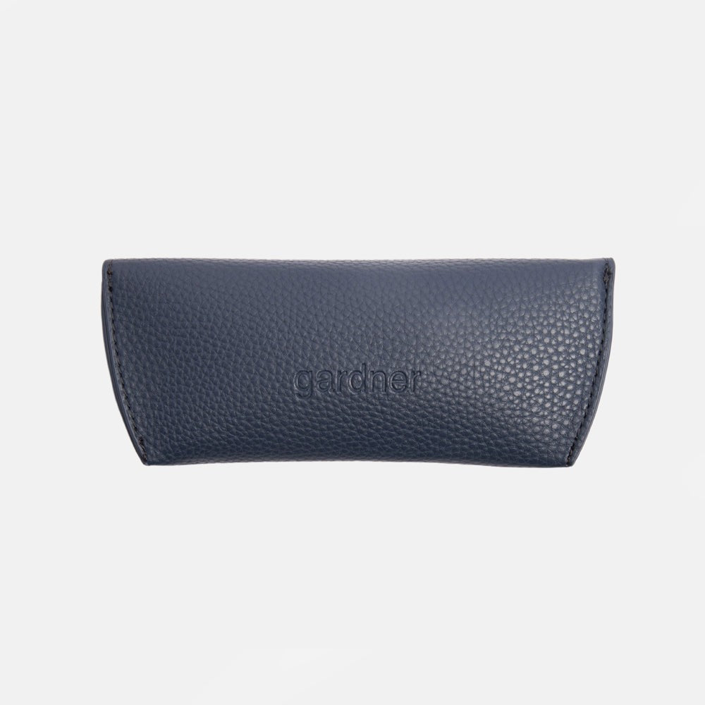 Navy Flap Glasses Case - Caroline Gardner