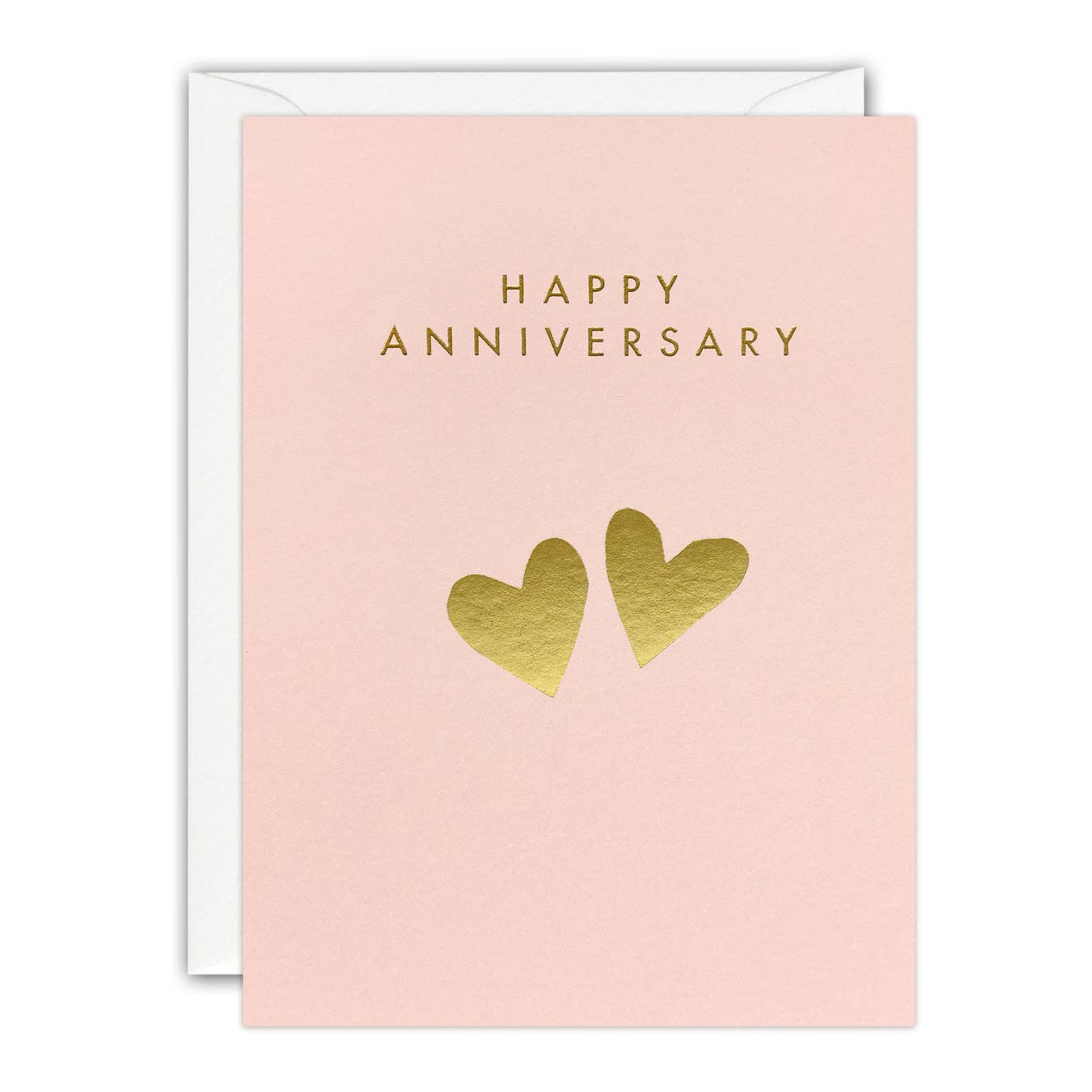 Gold Hearts Mini Anniversary Card - Minnows