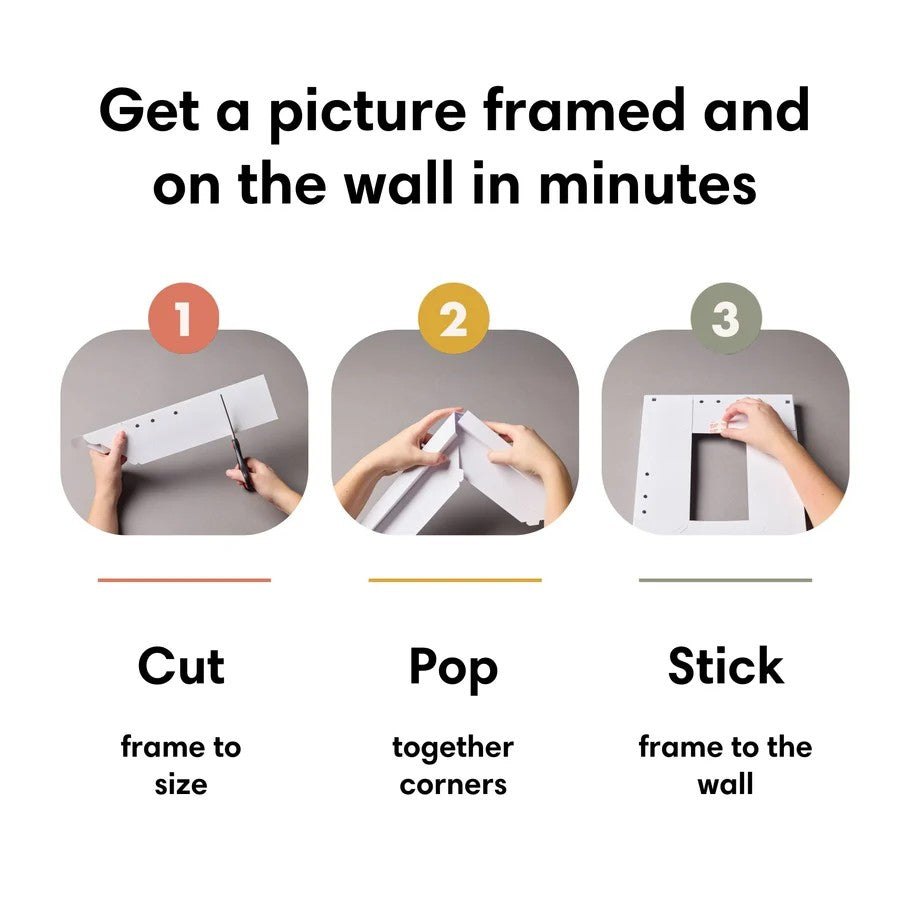 Pop-Up Picture Frame - Customisable Cut-to-Size Wall Frame |15-30cm