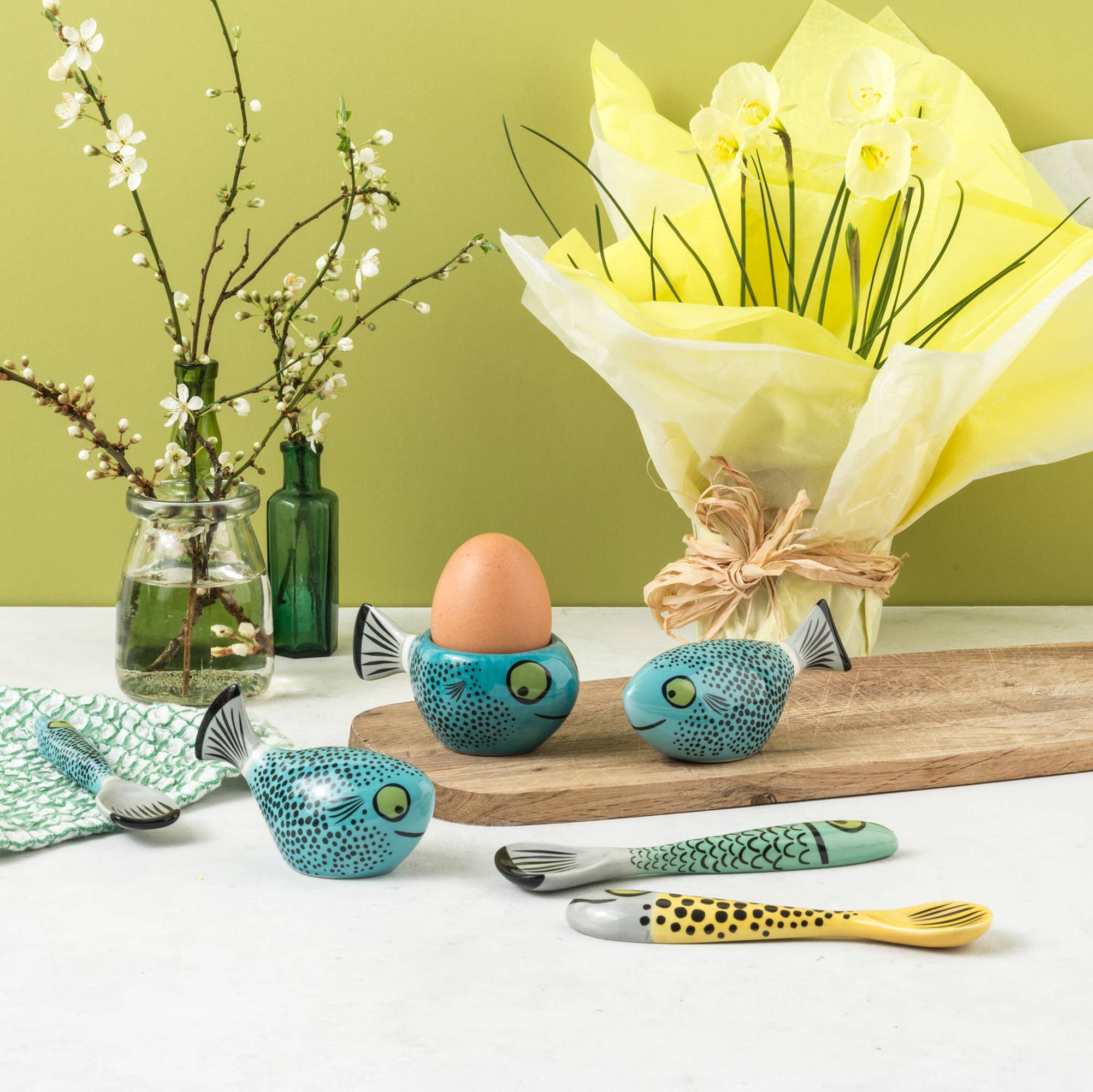Blue Fish Egg Cup | Hannah Turner