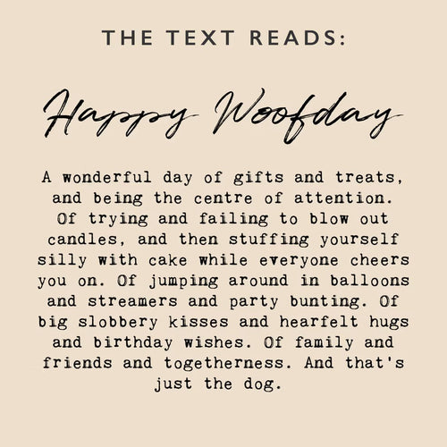 Border Collie, Happy Woofday, Card