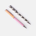 Linked Hearts / Multi Checked Set of 2 Boxed Pens