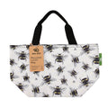 Foldable Lightweight Lunch bag - Bumble Bee (White/Grey)