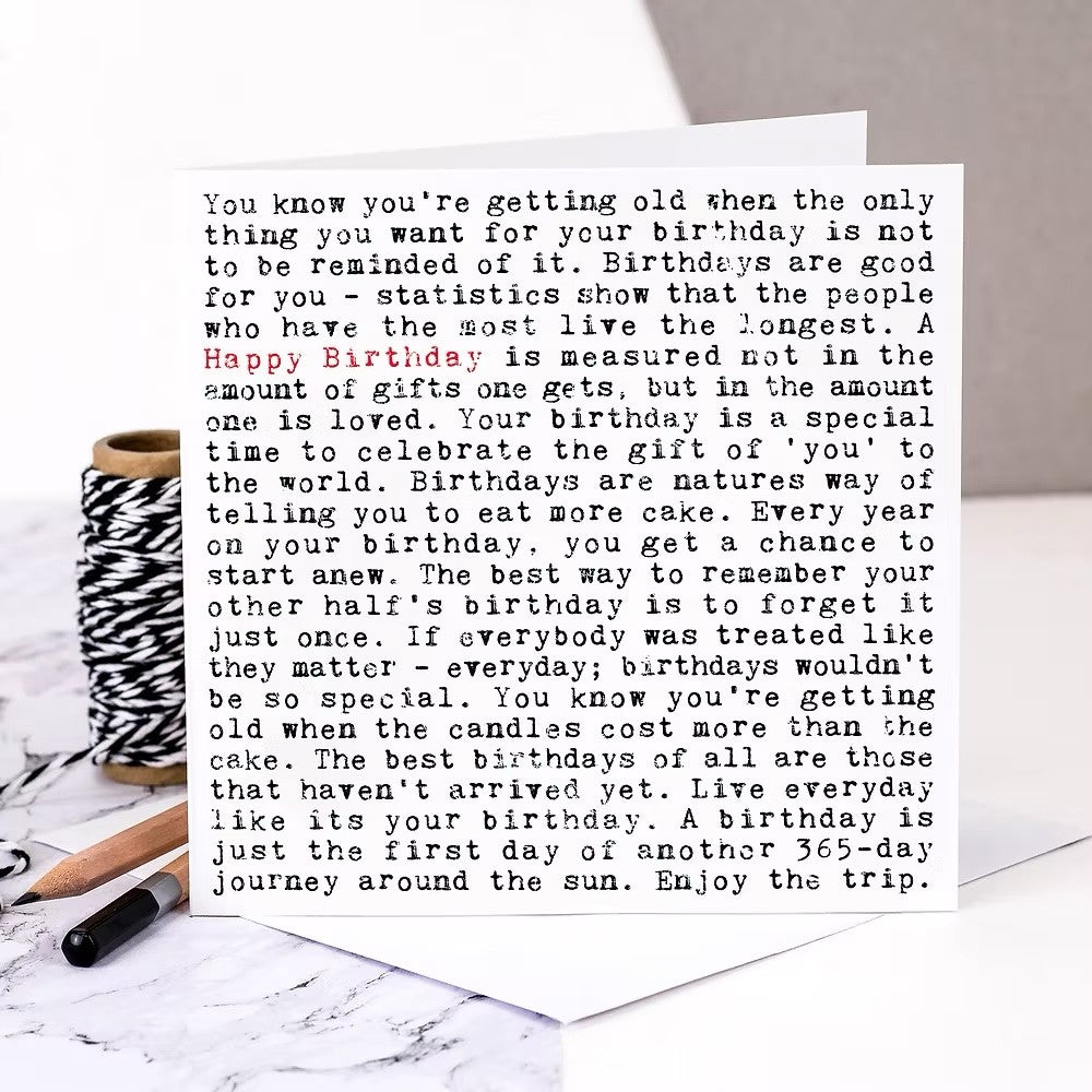 Happy Birthday Quote Card