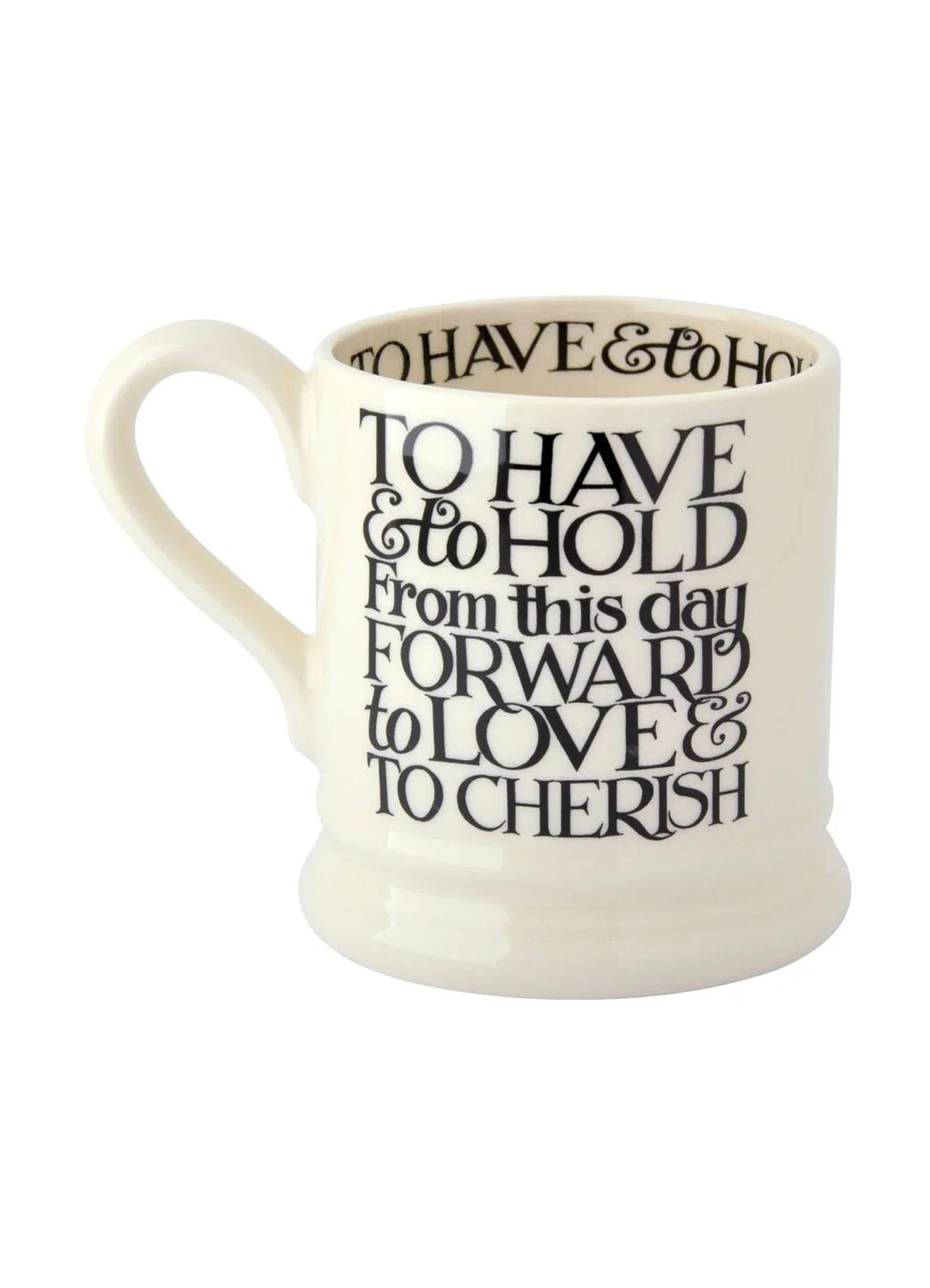 Emma Bridgewater Black Toast 'Mr & Mrs' Set of 2 1/2 Pint Mugs Boxed