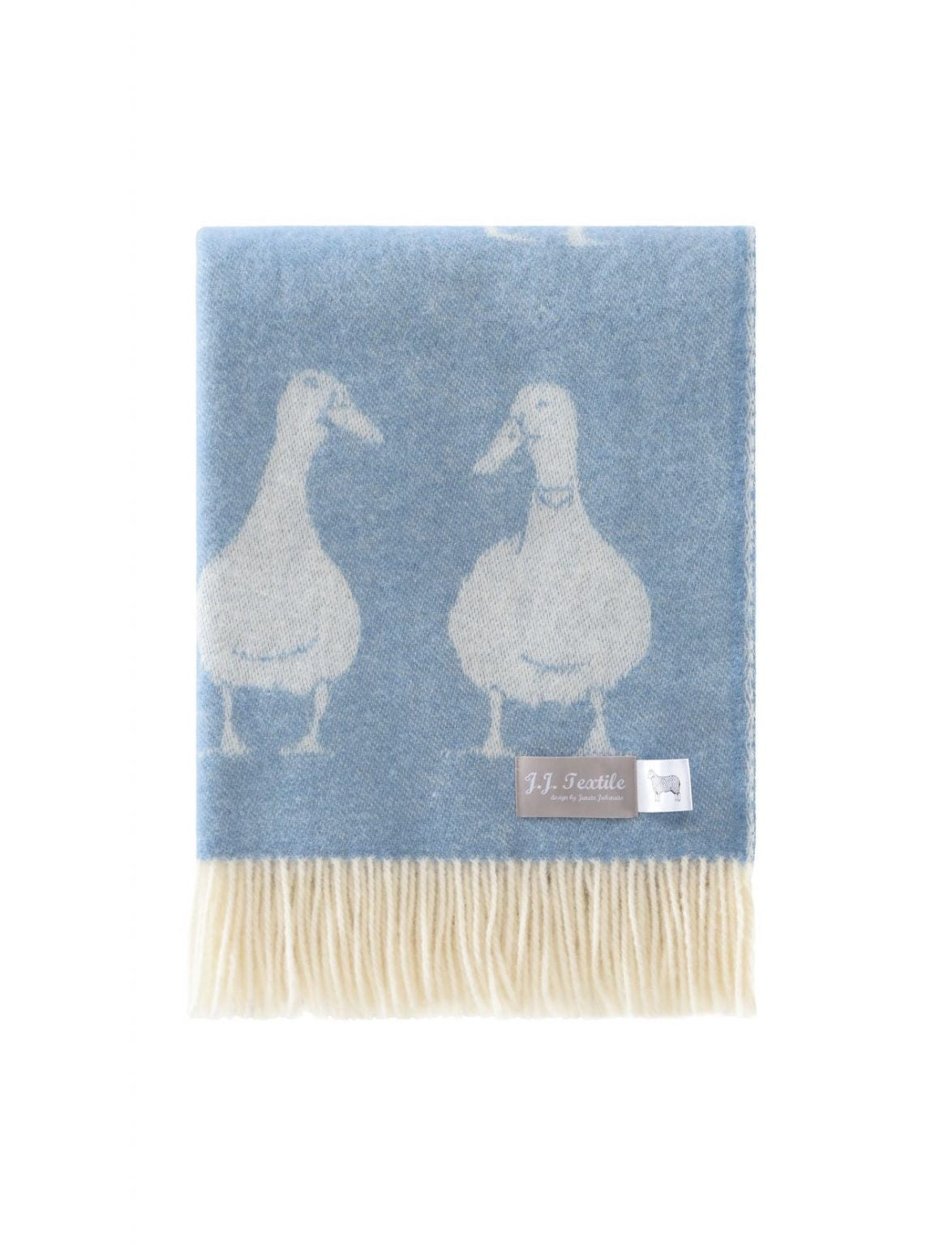 J J Textile Geese Wool Throw