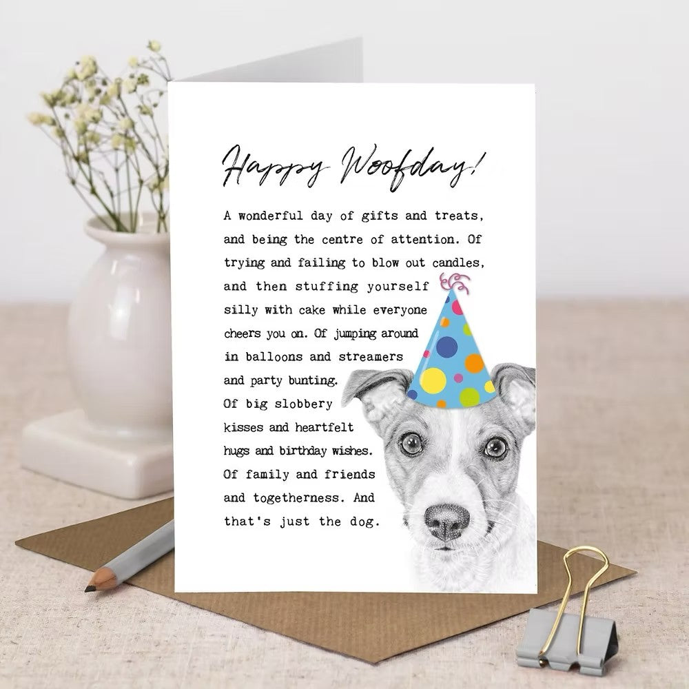 Jack Russell, Happy Woofday, Card