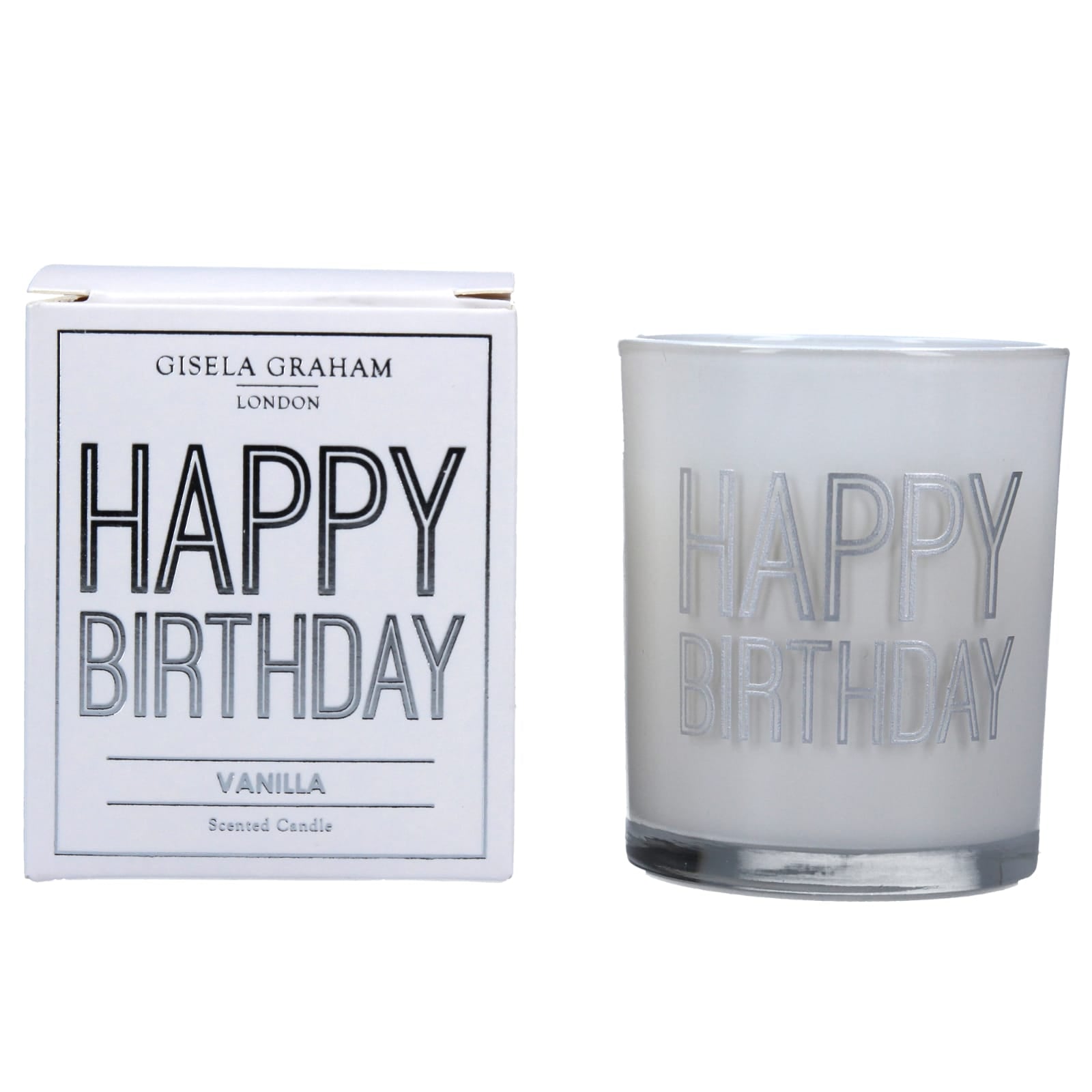 Gisela Graham London Happy Birthday Vanilla Boxed Candle