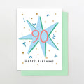 Male 90 Birthday Star Card