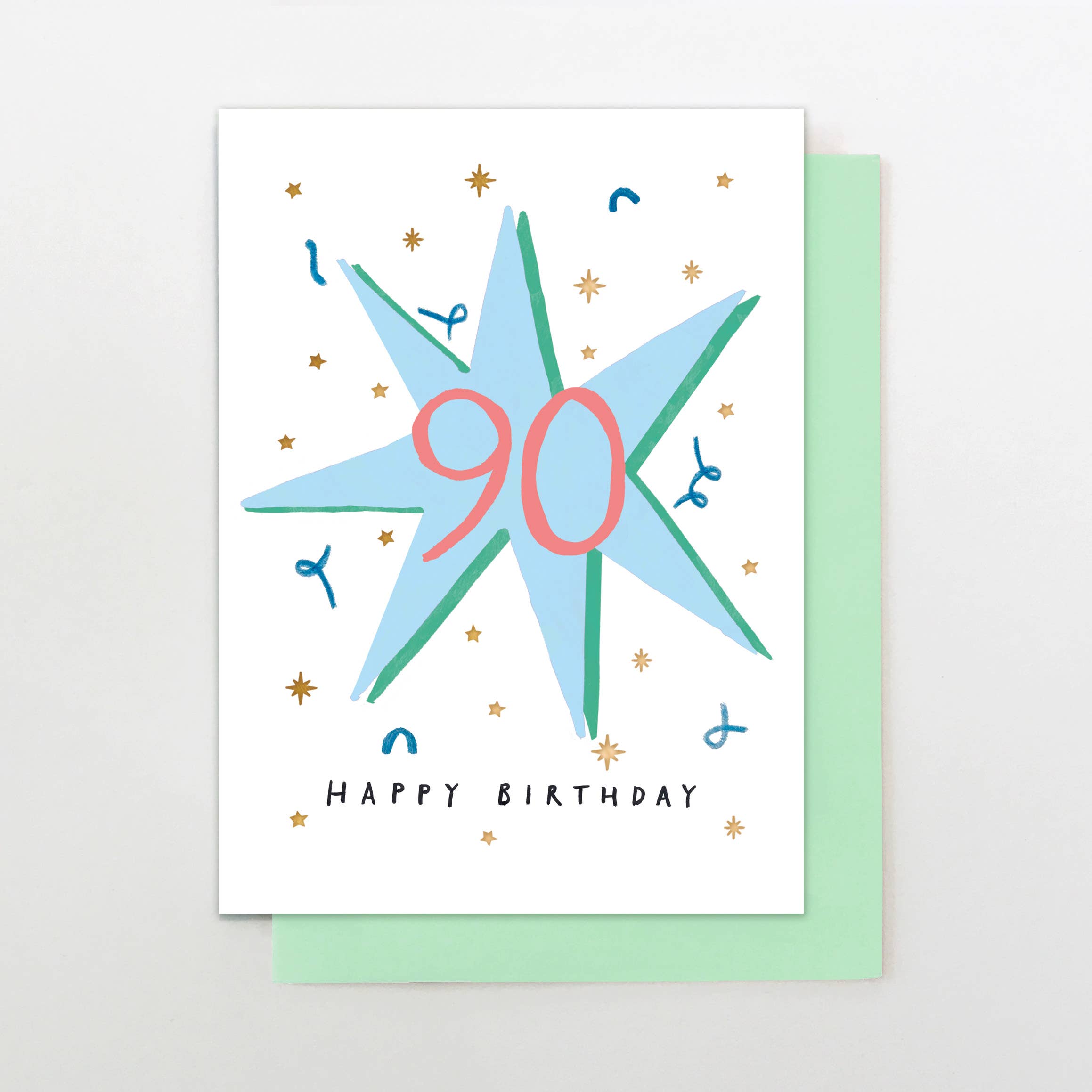 Male 90 Birthday Star Card