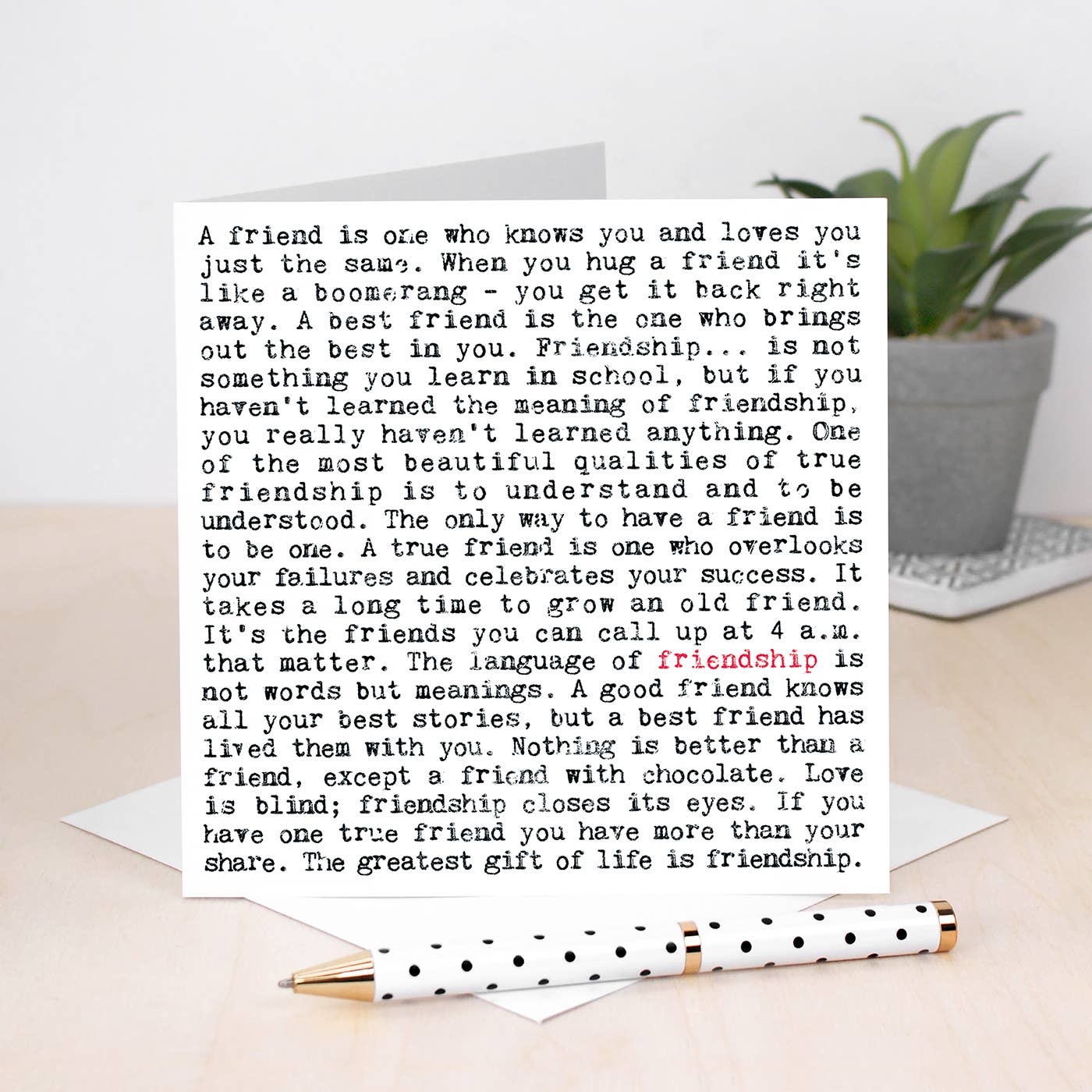 Friendship Card, Heartwarming Quotes For Friends