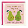 Wife Pears Birthday Card - Square Peg