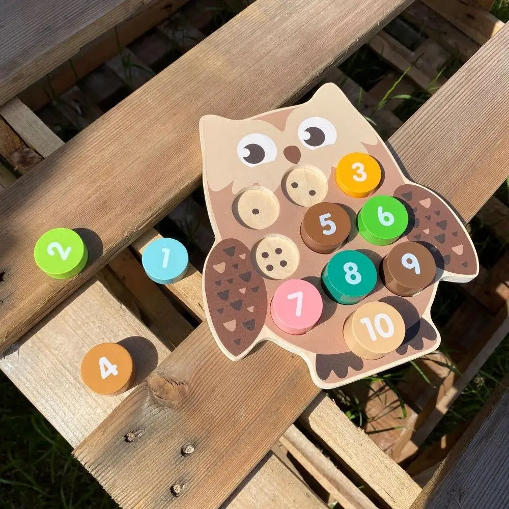 Woodland Owl Number Block Puzzle