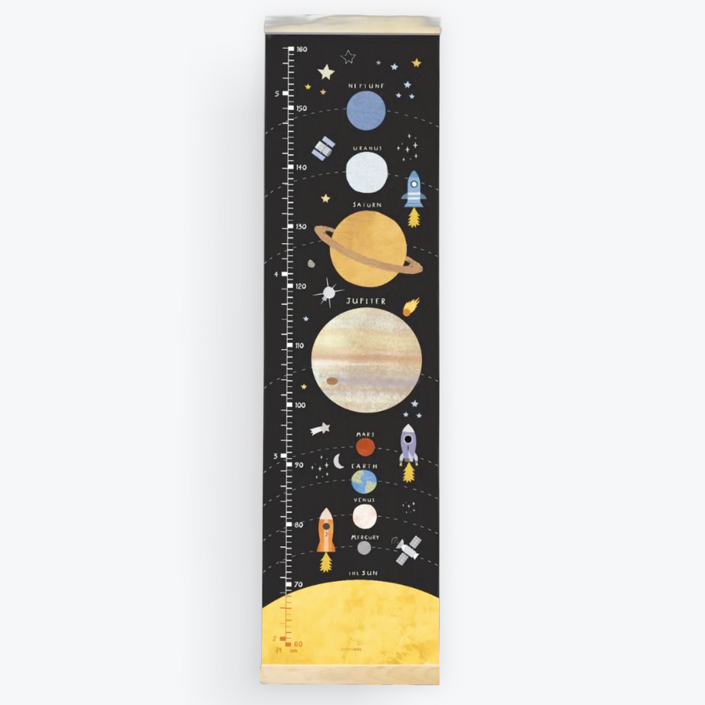 Solar System - Canvas and Wood Height Chart