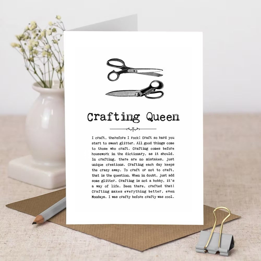Crafting Queen Quotes Card
