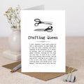 Crafting Queen Quotes Card