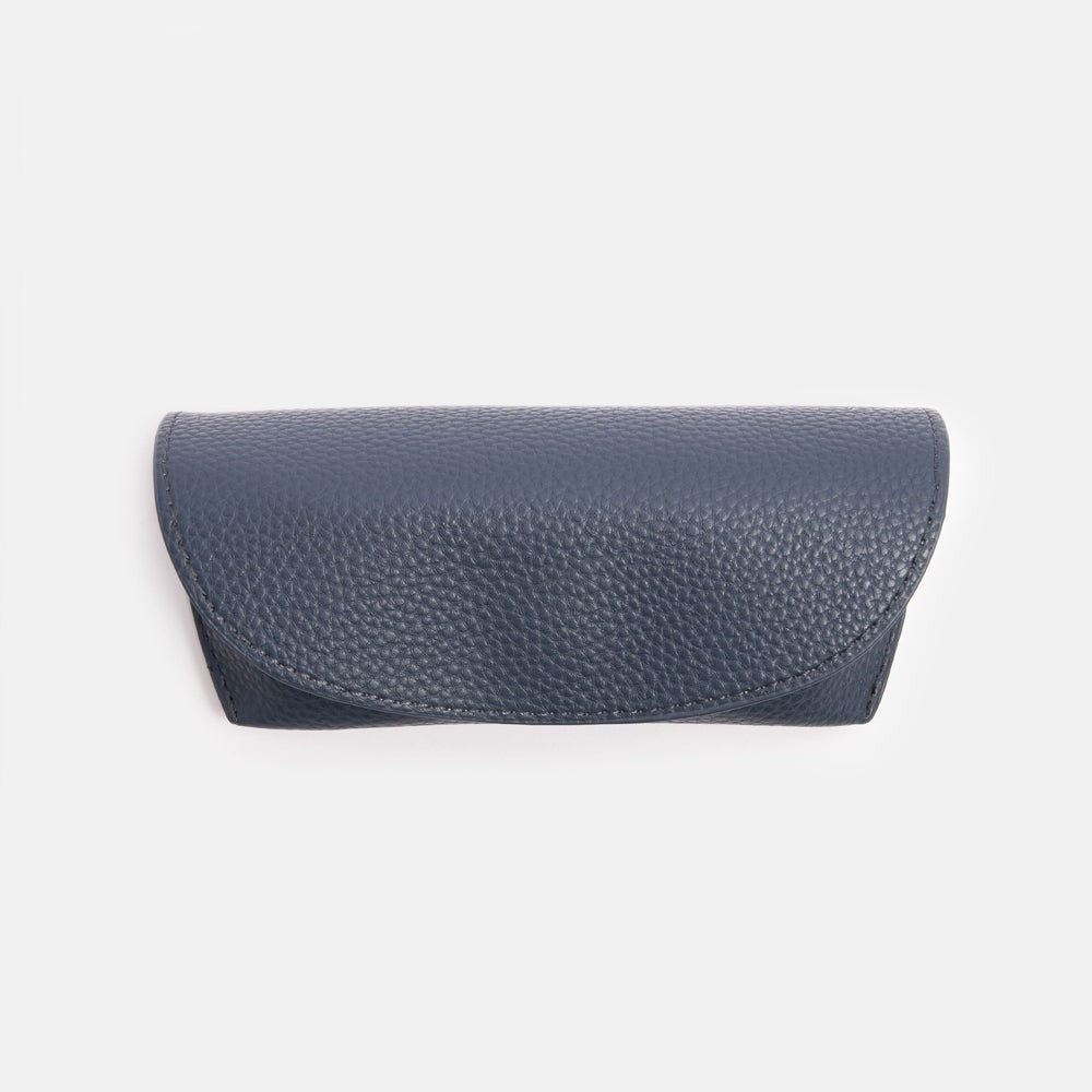 Navy Flap Glasses Case - Caroline Gardner