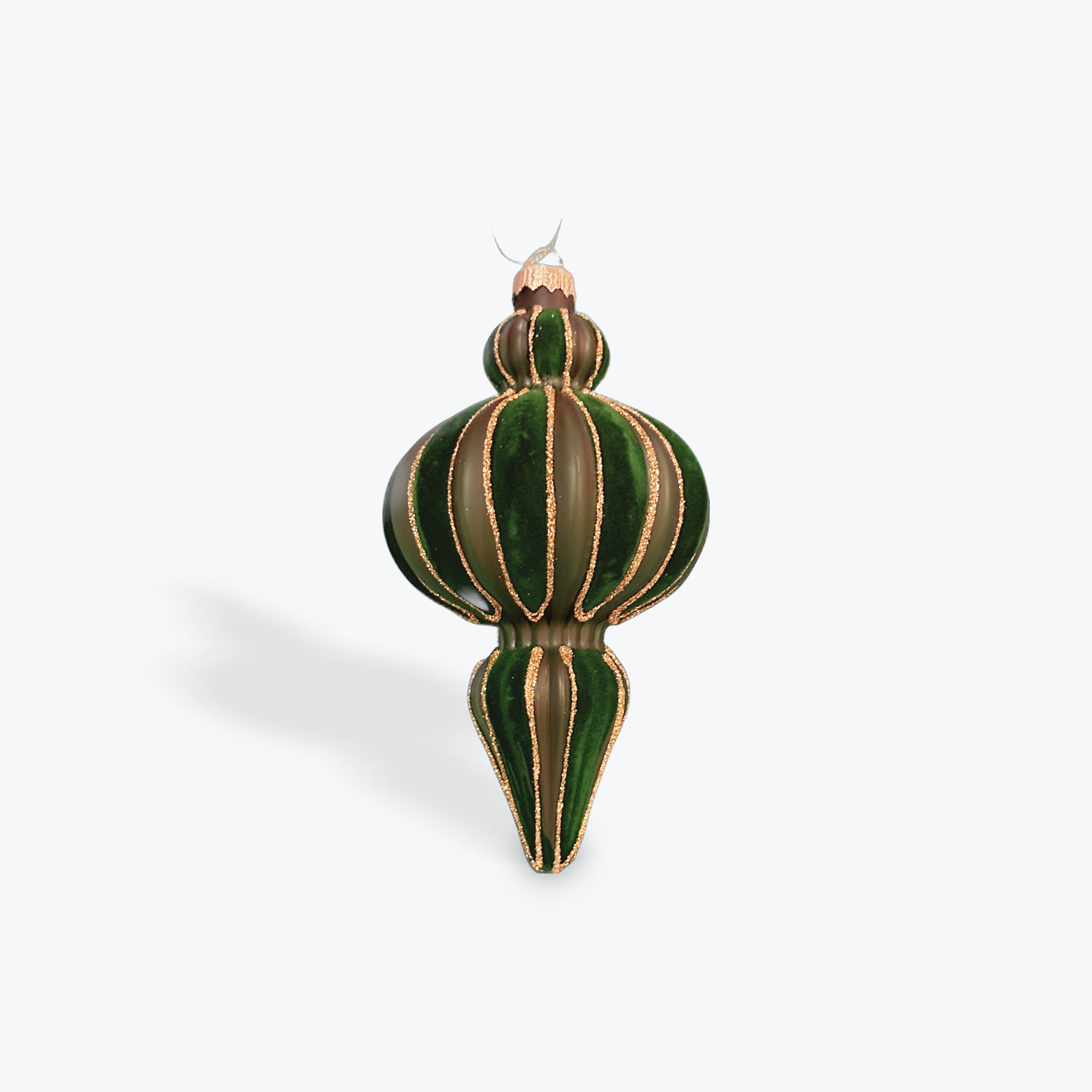 Green Velvet Ogee Hanging Decoration