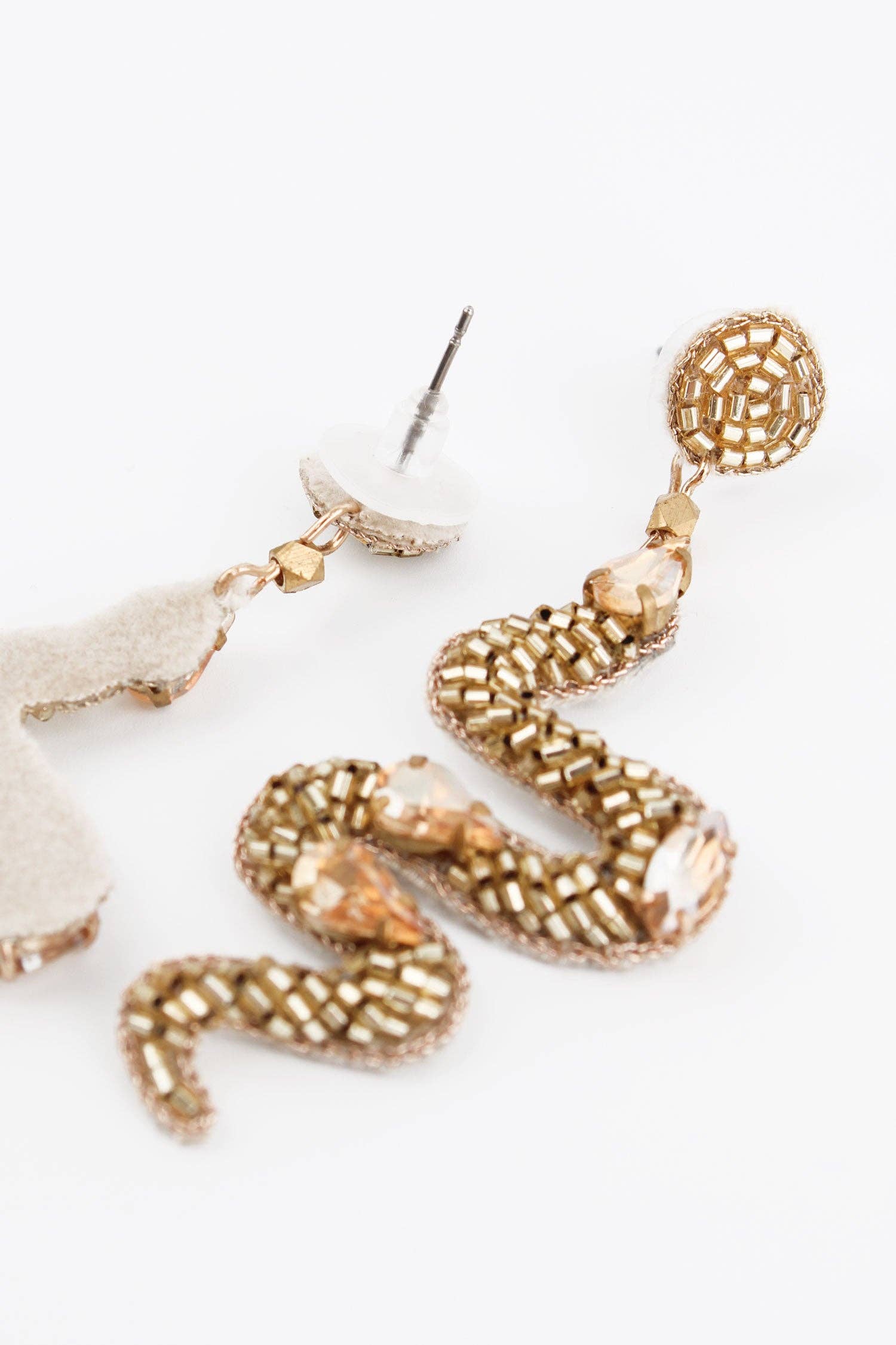 Gold Snake Earrings