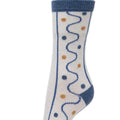 Joya Cream Wool Blend Socks with Lines and Dots UK 4-7