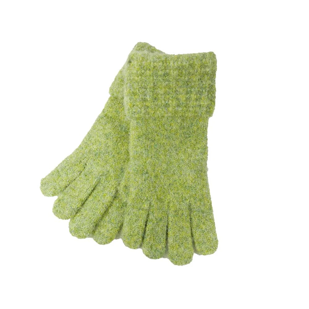 Gemjar Boucle Super Soft Gloves Green Marled