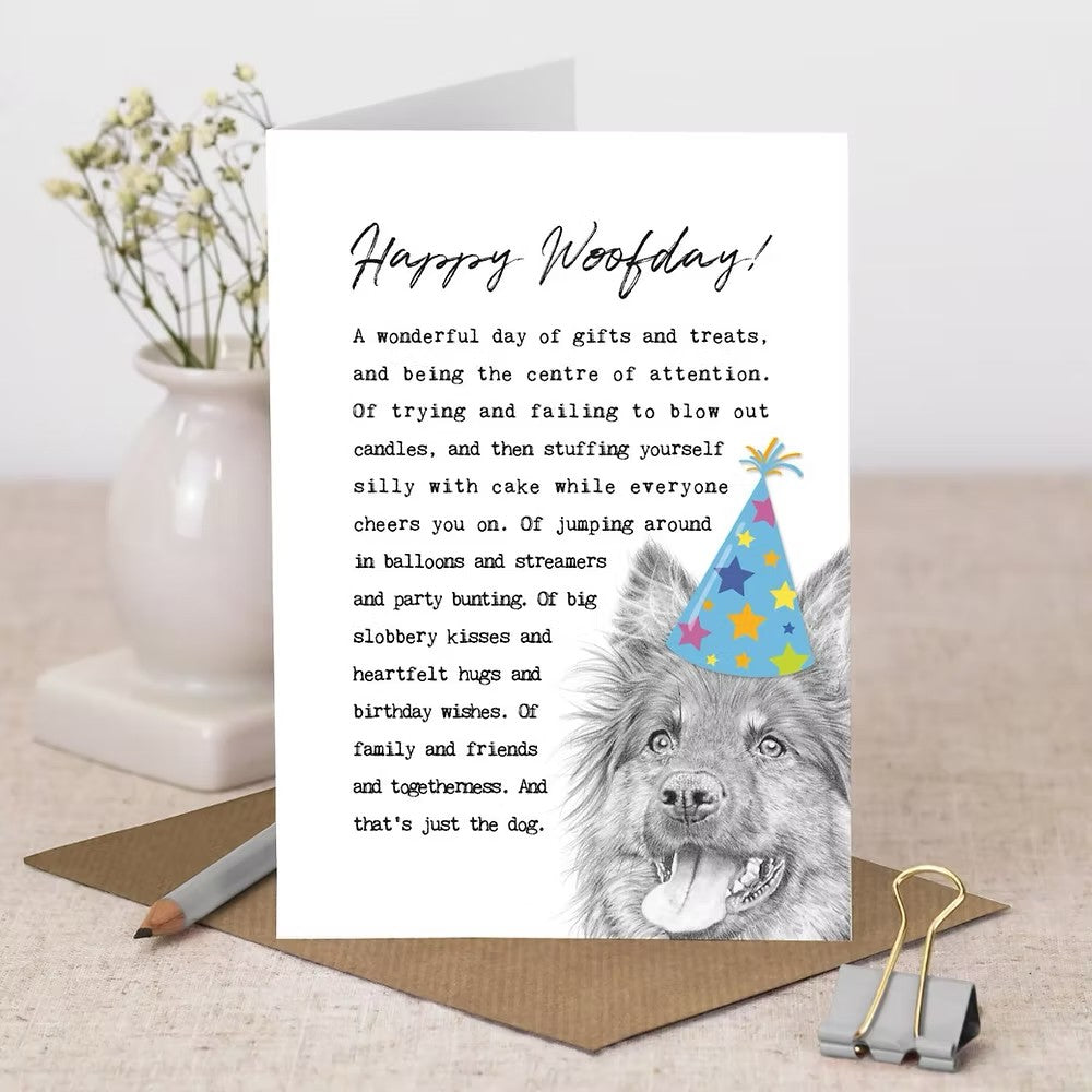 German Shepherd, Happy Woofday, Card