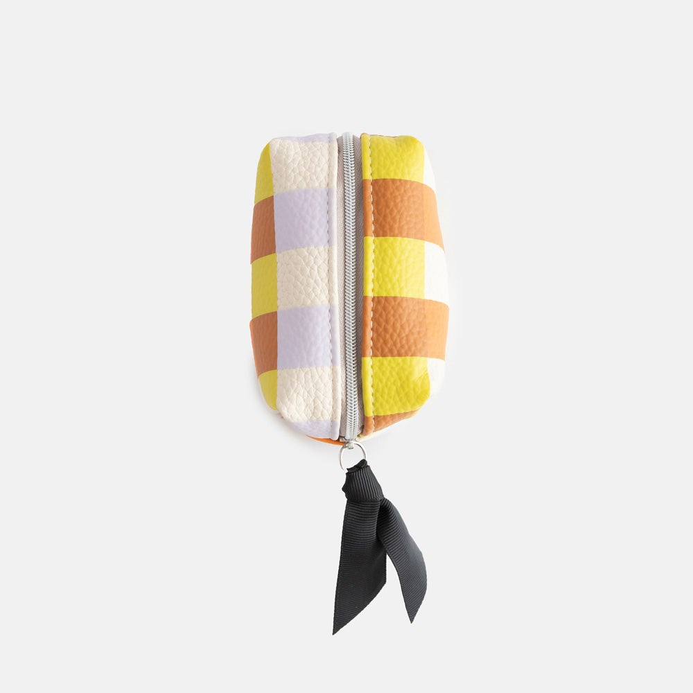 Multi Check Ultra Mini Cube Cosmetic Bag