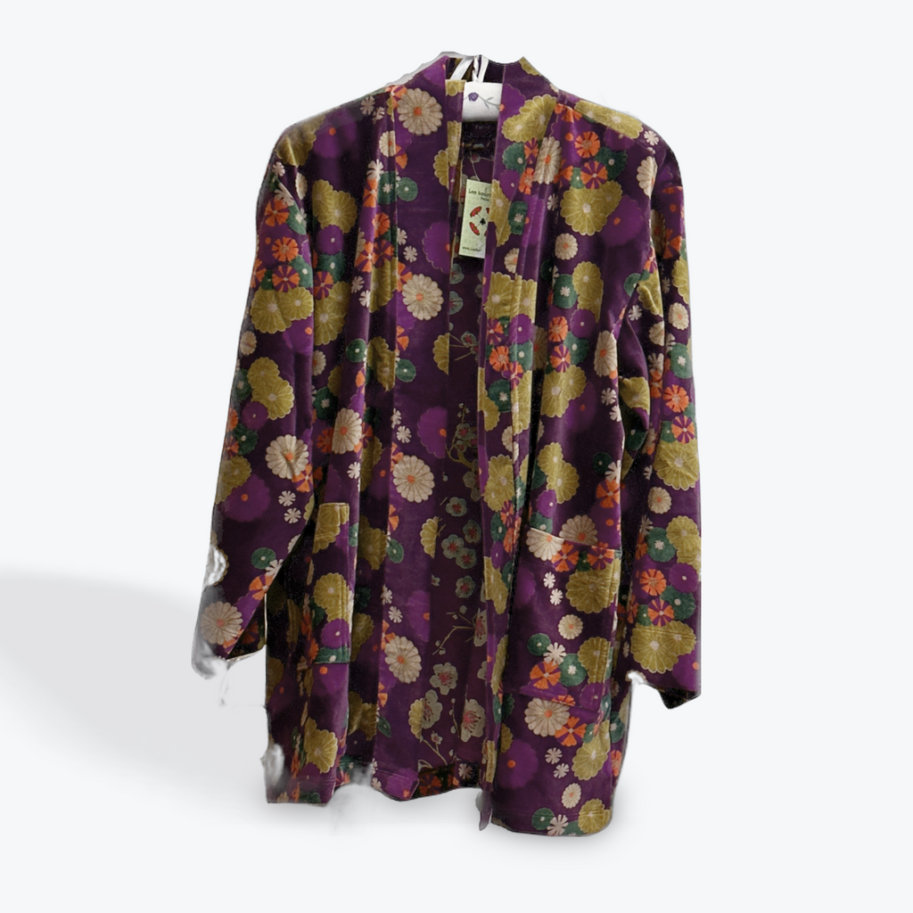 Les Touristes Velvet Jacket - Burgandy Short