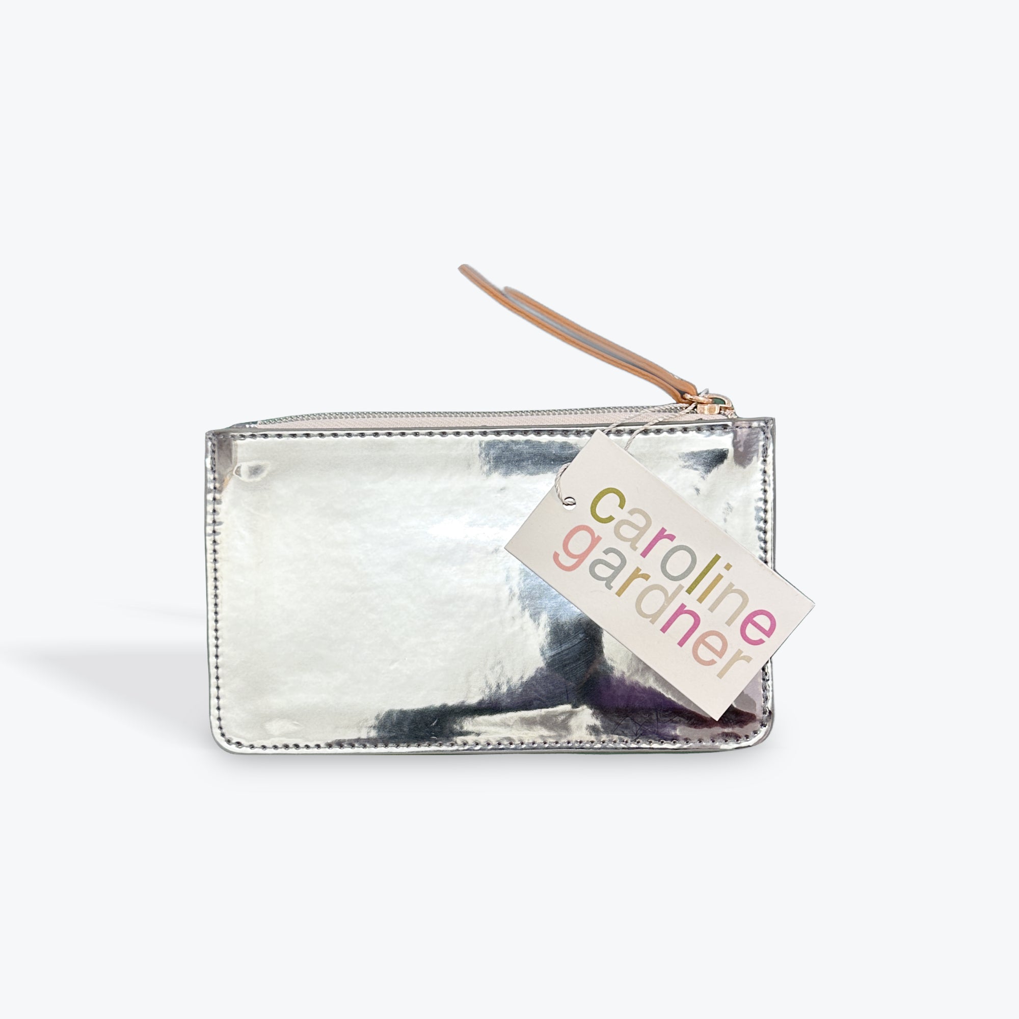 Caroline Gardner Silver Pouch Purse