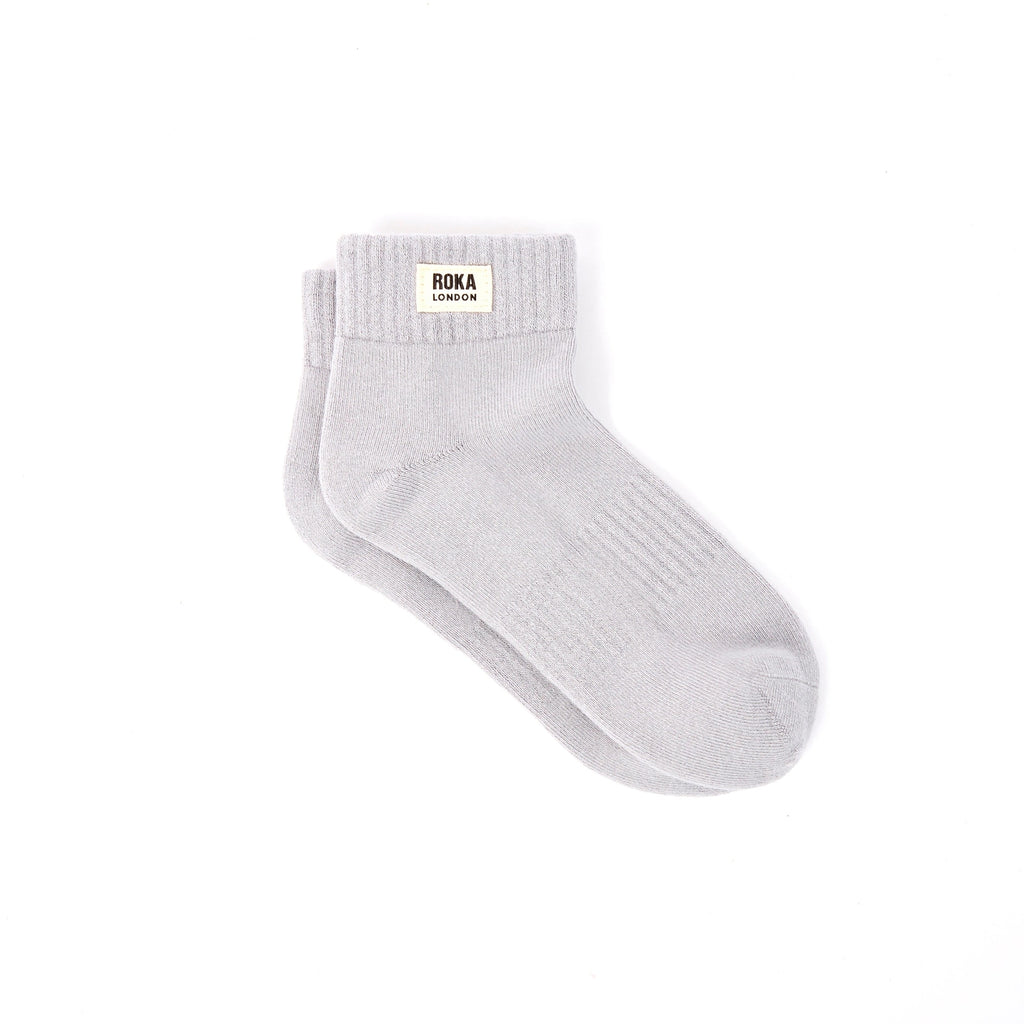 Roka Dove Grey Organic Cotton Socks - one size