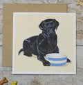 Black Labrador card