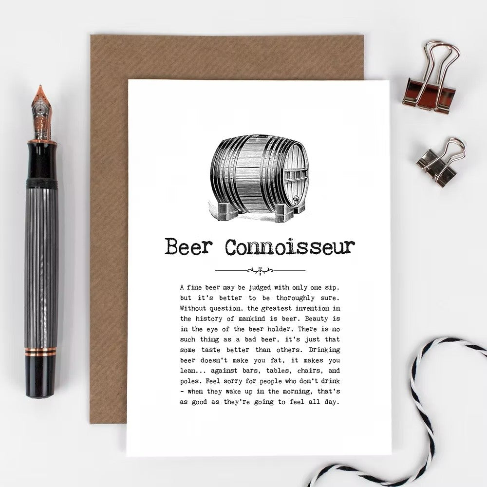Beer Connoisseur Quotes Card