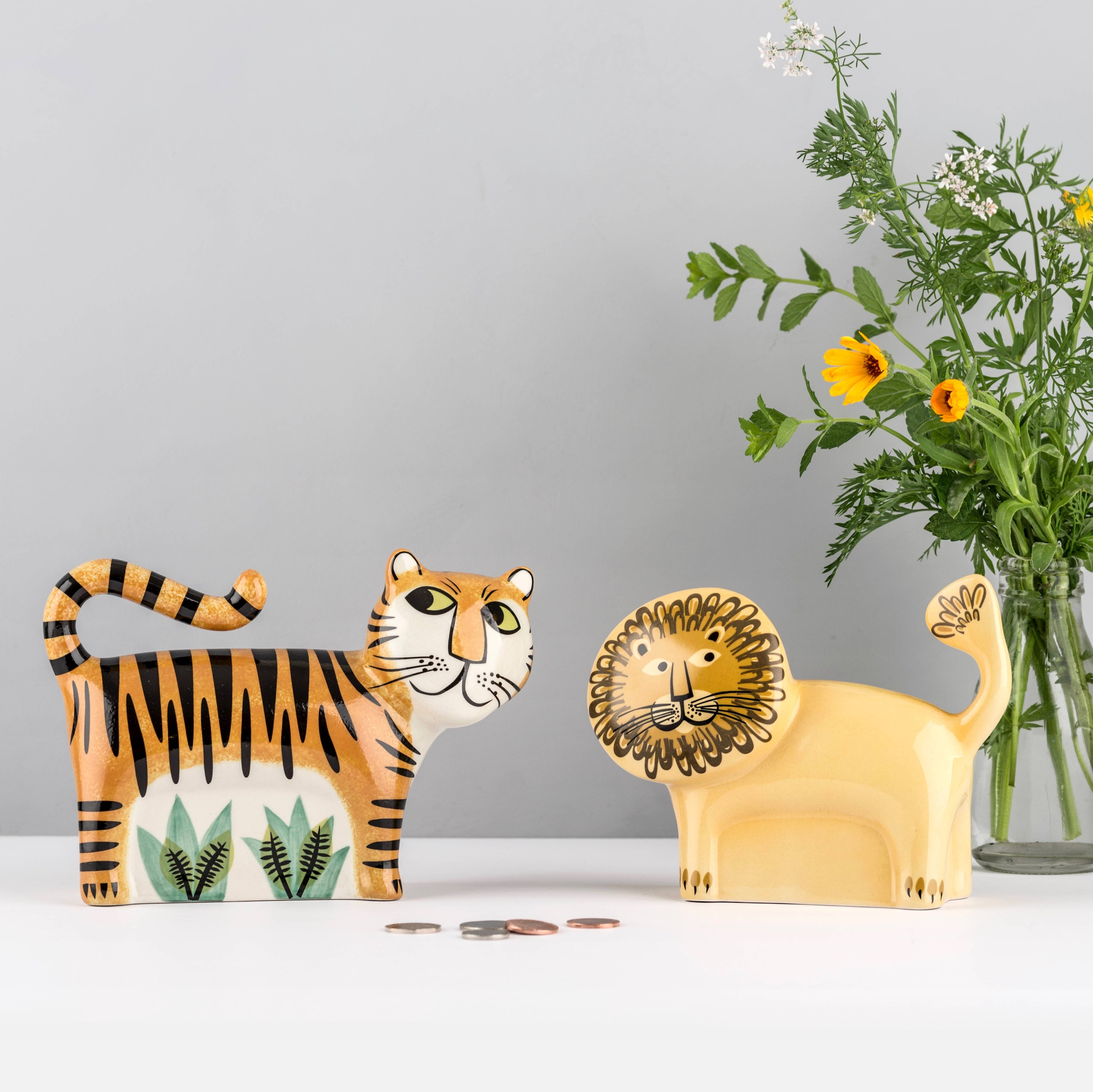 Handmade Ceramic Lion Money Box