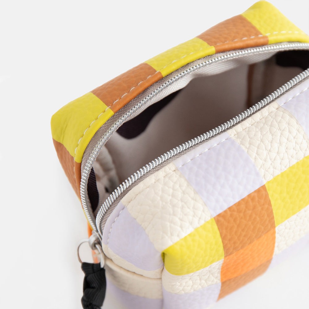 Multi Check Ultra Mini Cube Cosmetic Bag