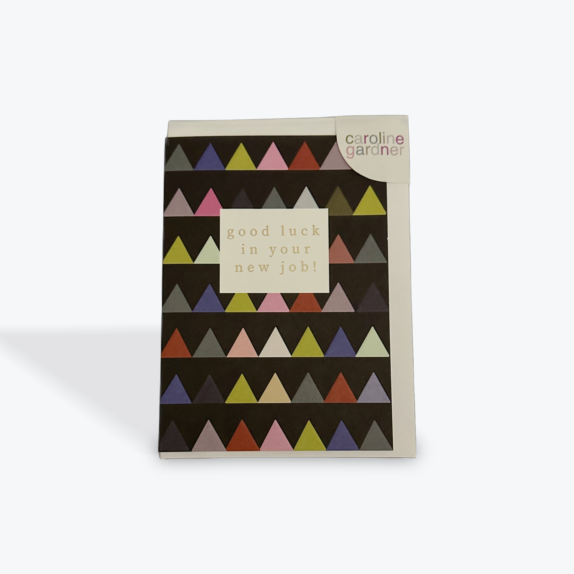 Good Luck In Your New Job Colourful Triangle card