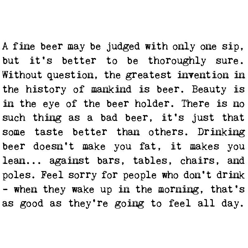 Beer Connoisseur Quotes Card