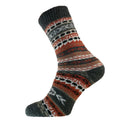 Gemjar Nordic Brown and Dark Grey Wool Blend Socks 8 to 12