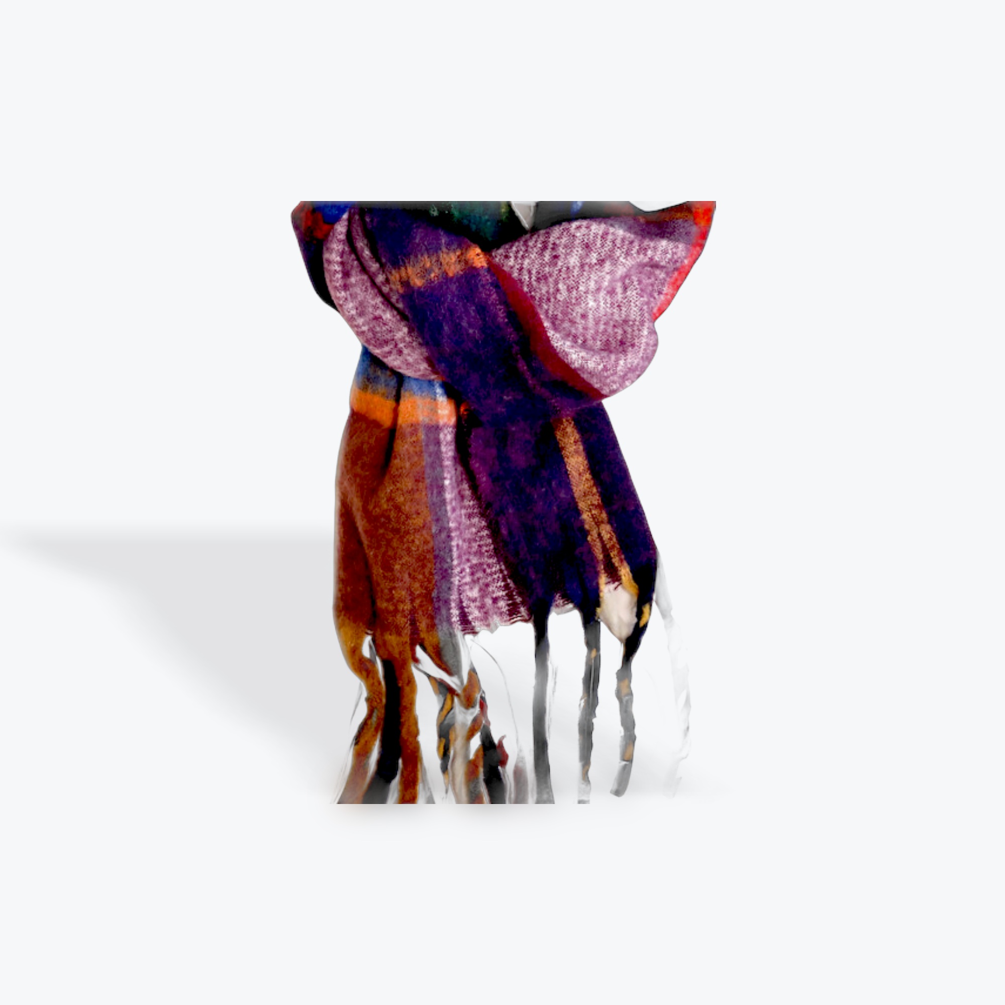 Multicoloured Tartan Check Scarf