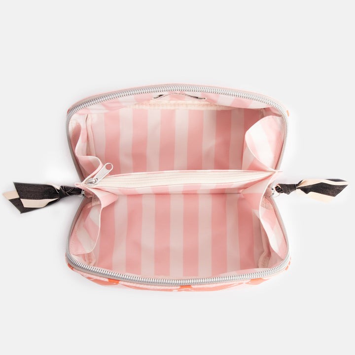 Pink Linked Hearts Diagonal Cosmetic Bag