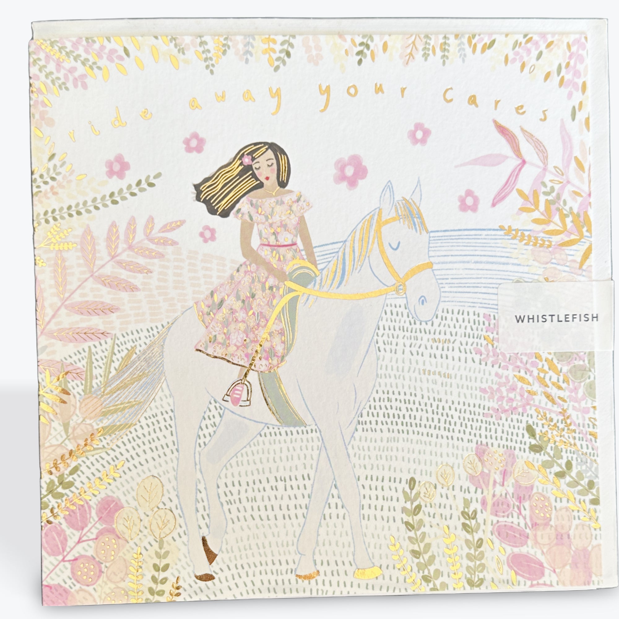 Ride away your cares - card