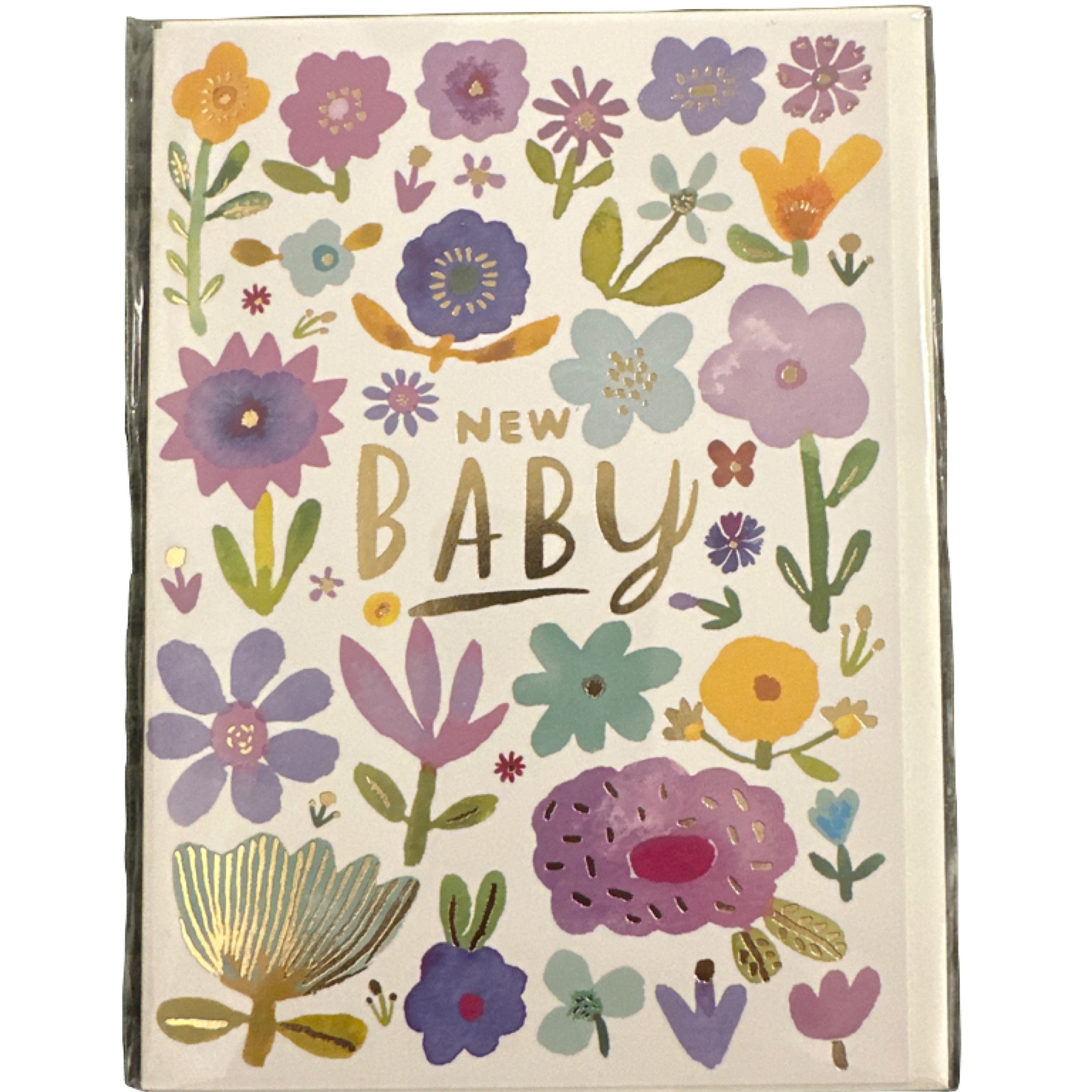 New Baby Floral Card