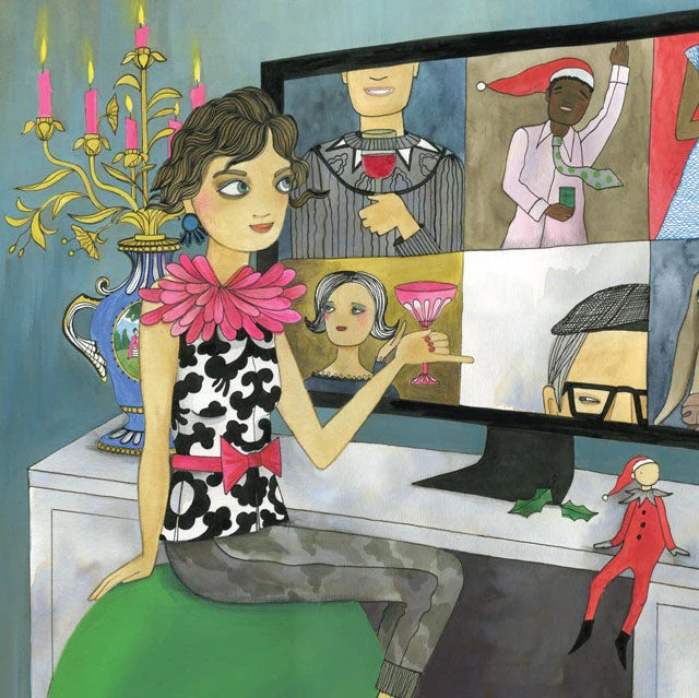Zoom Cocktails Greeting Card